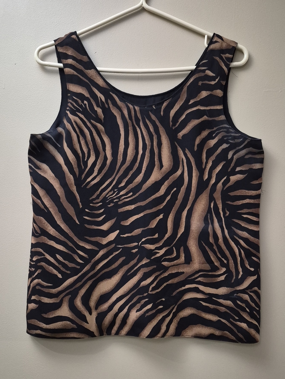 Sleeveless Animal Print Tank Top in Black and Tan By Bianca Nygard